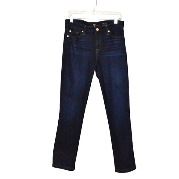 7 For all Mankind Kimmie Straight Leg Mid Rise Denim Jeans - Picture 1 of 14